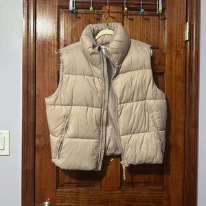 Old Navy Pink Beige Puffer Vest